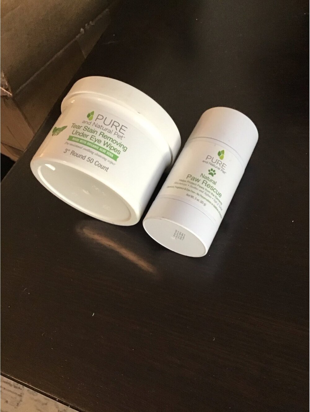 Pet under eye wipes and paw rescue, pure and natural pet